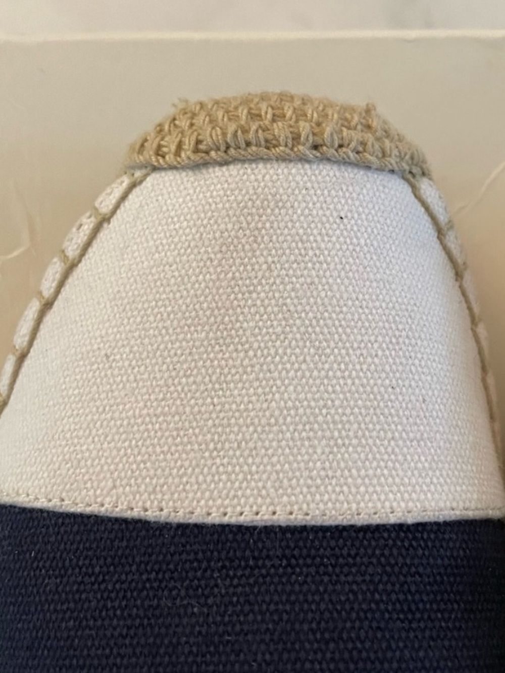 J Crew Women's Navy and White Canvas Espadrilles size 8.5 - Picture 11 of 15